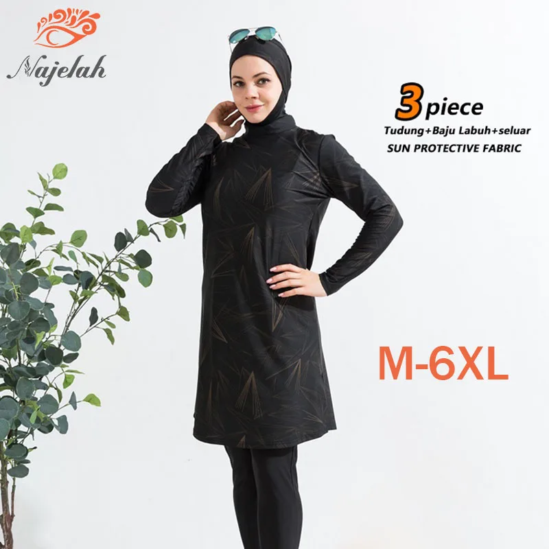 MuslimSwimwearWomenModestSwimsuitHijabSwimmingSuitIslamicCover