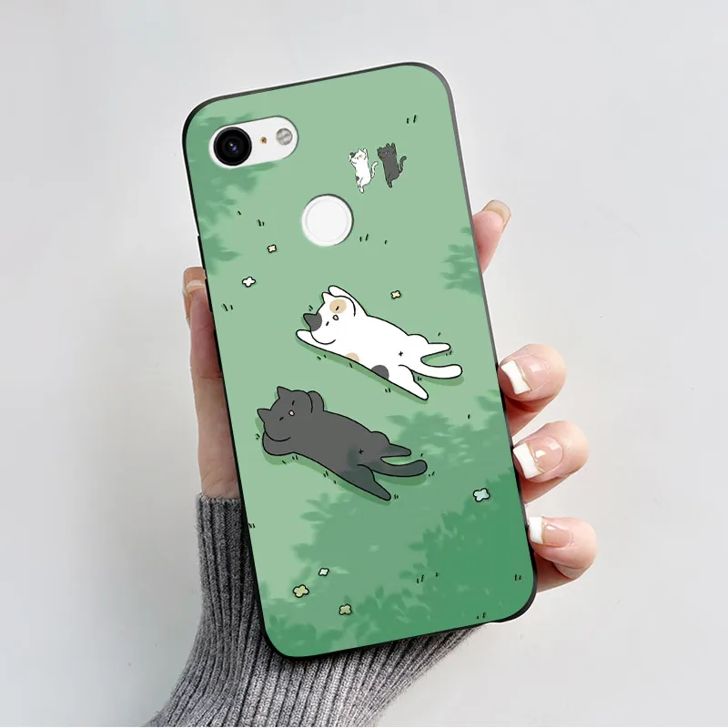 Charming Heart Cartoon Black Bumper Soft TPU Silicone Phone Case