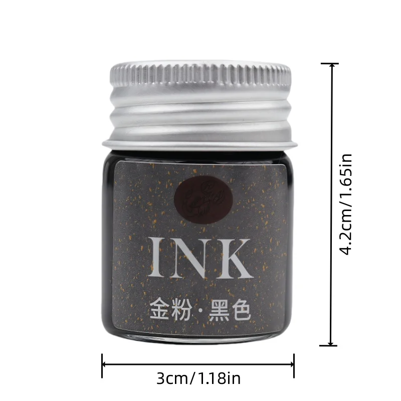 골든 파우더 컬러 만년필 잉크 15ml 별빛 하늘 글리터 파우더 컬러링, 페인팅, 서예 연습, 컬러 잉크
