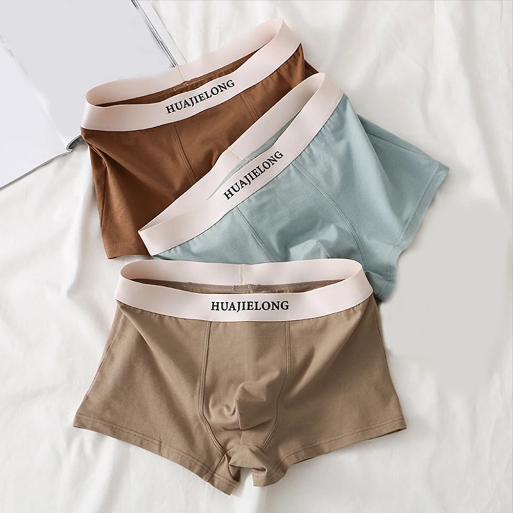 

Men's Boxer Shorts Men Underwear Boxers Breathable Boxer Panties Solid Loose Underpants Soft Mens Boxer Briefs Plus Size M-3XL
