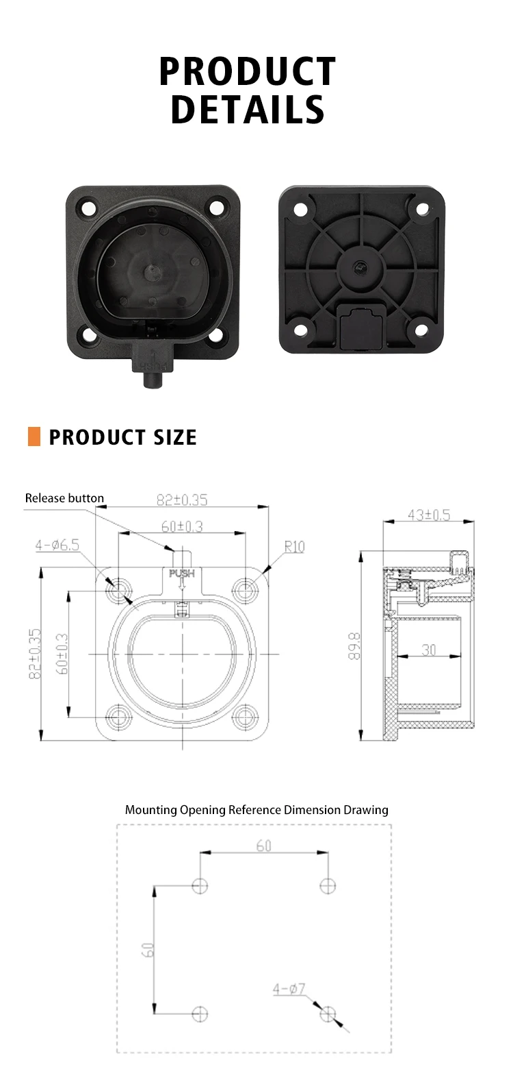 EV Charger Plug Holder Stand for Type 2 GB-T Standard Electric Car Charger Wall