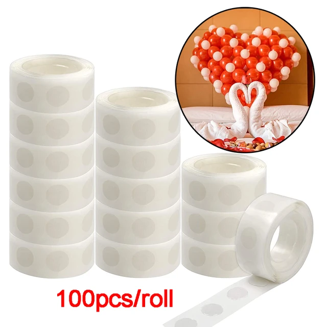 1 Roll Balloons Glue Double-sided Adhesive Dots Transparent Removable Balloon  Adhesive Tape For Diy Wedding Birthday Decor - AliExpress