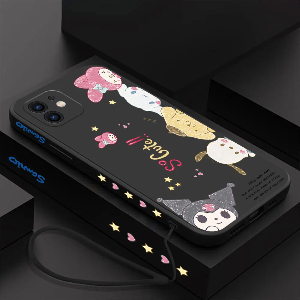 thumbnail image 1 of Hello kitty Cartoon Cute Phone Case For Samsung Galaxy S24 S23 S22 S21 S20 Ultra FE S10 4G S9 S10E Note 20 10 Plus With Lanyard, 1 of 5