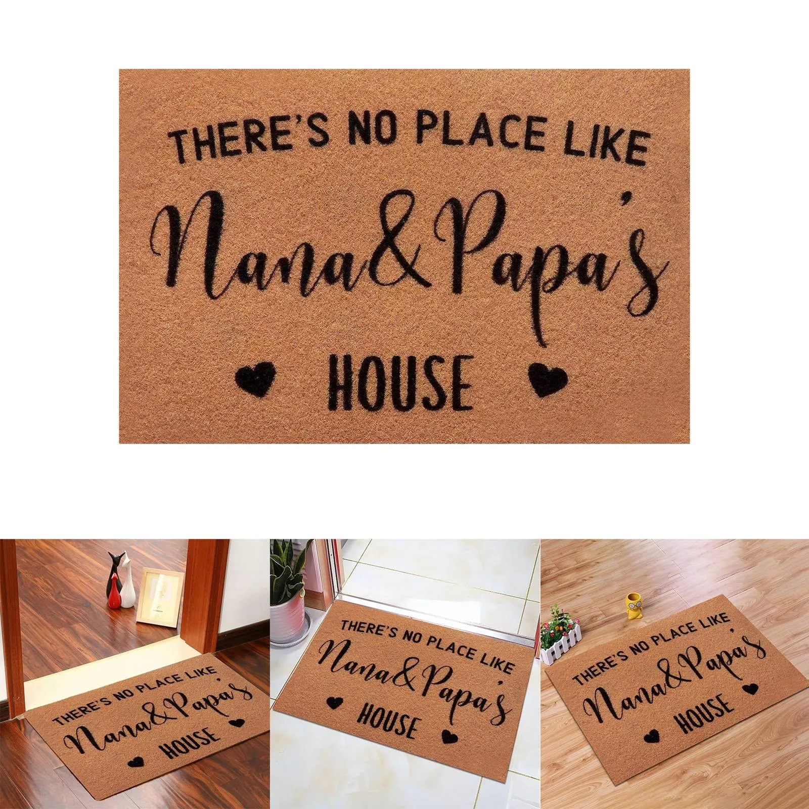 

Cozy House Family Door Mat Printed Letters Welcome Mat Doormat Home Indoor Floor Mats Rugs Patio Entrances Decor Washable Carpet