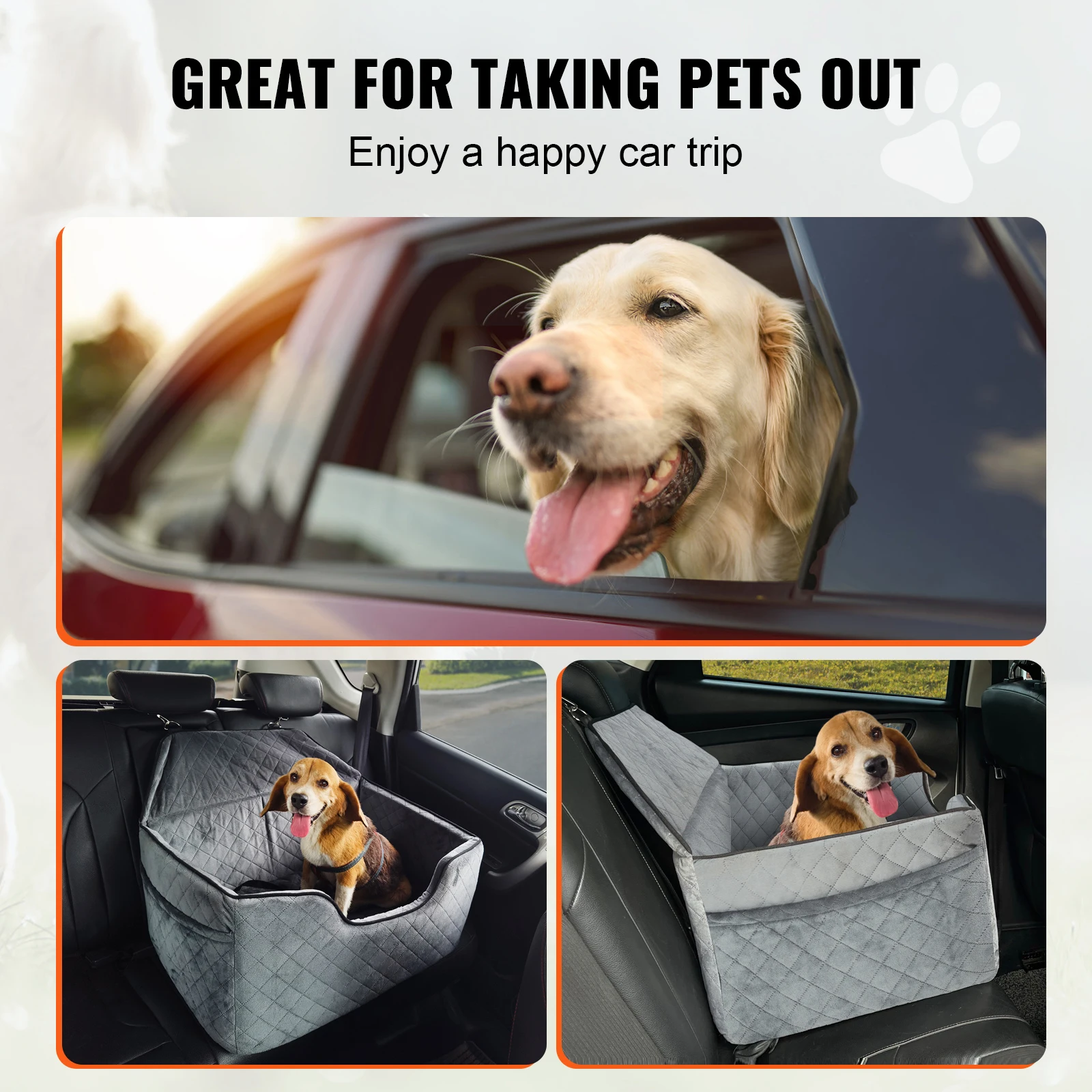 Dog Car Booster Seat for 55 lbs 2