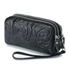 Genuine Leather Wallet Handbags For Women Embossing Process Rectangle Small Luxury Designer Female Messenger Purse 1