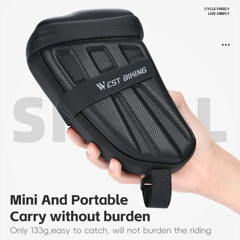 WEST BIKING Bicycle Saddle Bag Waterproof Mountain Bike Saddle Storage Seat Rear Tool Pouch Bag Saddle Cycling MTB Accessories