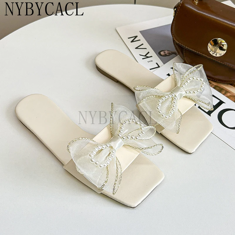 

Women Summer Slippers Shoes 2022 Rhinestone Strip Flat Slides Bling Party Sandals Holiday Outside Beach Sandalias De Las Mujeres