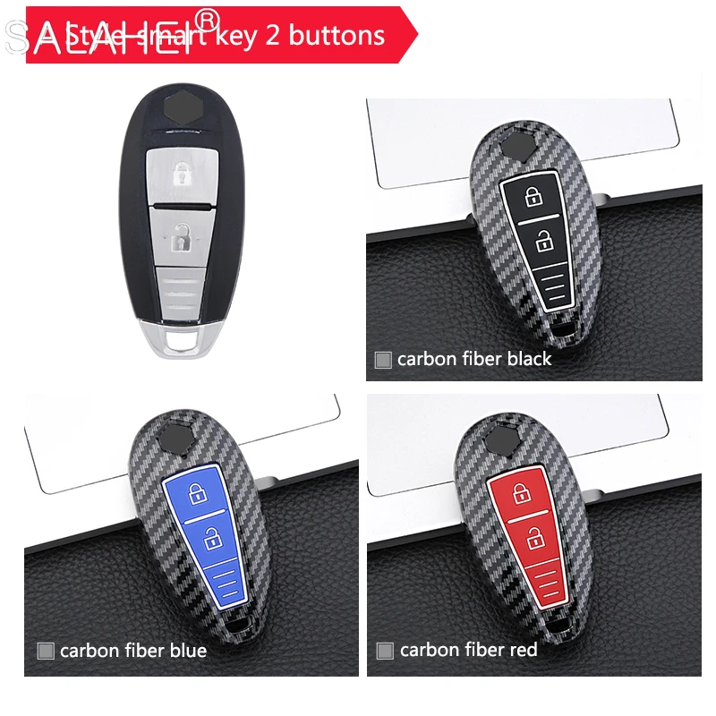 

Car Key Case Cover For Suzuki Vitara Swift Ignis Kizashi SX4 Baleno Ertiga Samurai S-Cross 2019-2016 Shell Keychain Accessories