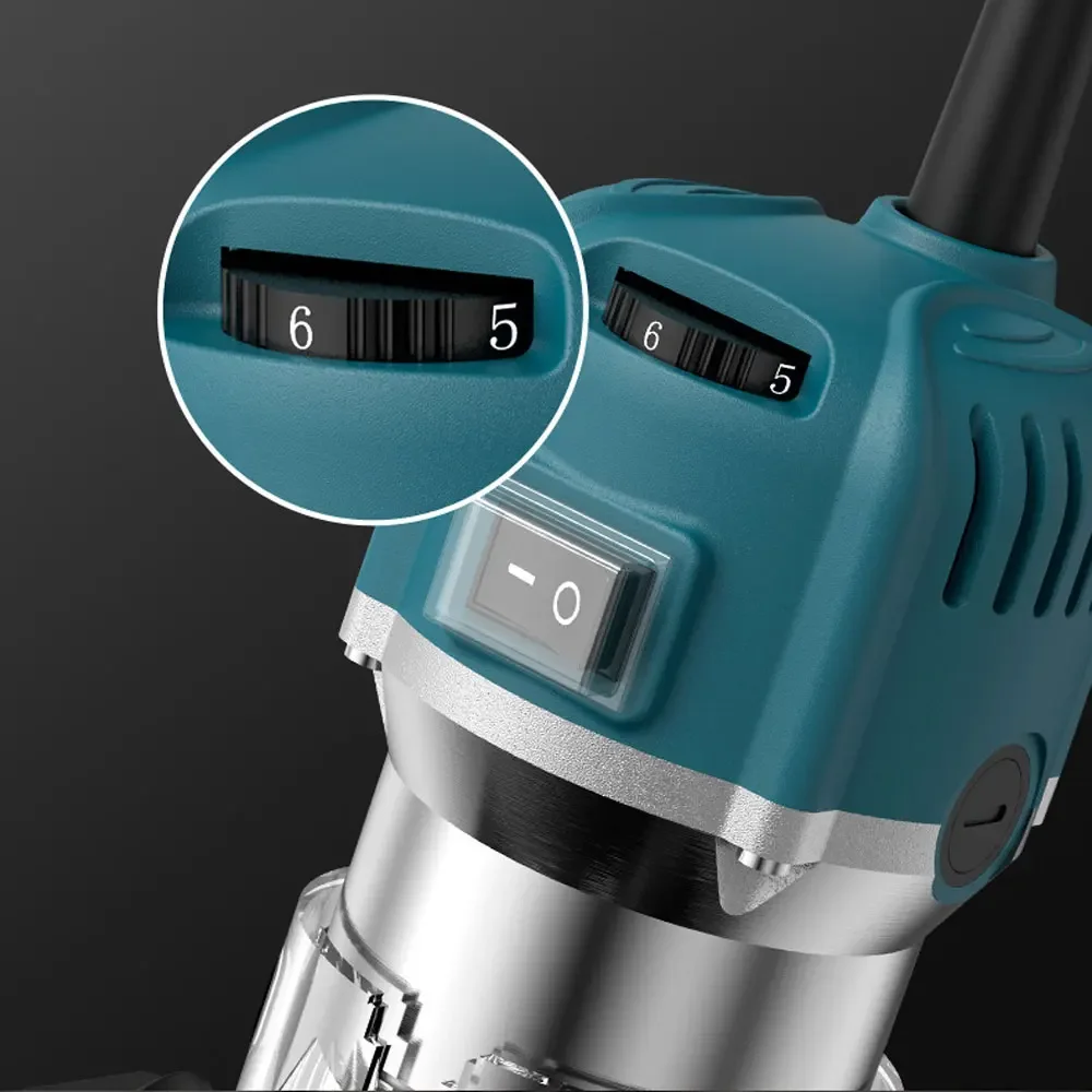 6 Speeds 800W Hand Wood Router Woodworking Electric Trimmer 110/220v for 6.35mm 30000rpm Milling Cutter Machine Power Tools wood router machine