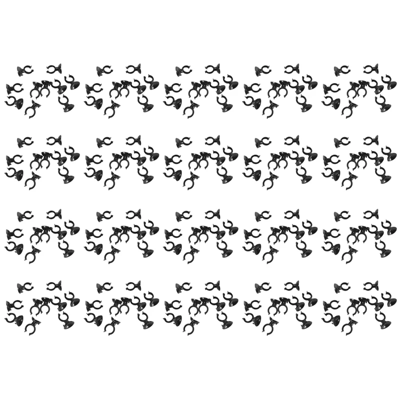 

200 Pcs Black Suction Cup Holder 20Mm Dia Tube Airline For Aquarium