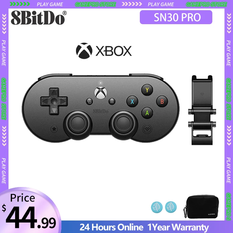

8bitdo SN30 Pro для Xbox Cloud Gaming на Android! Наслаждайтесь полнофункциональным Bluetooth-контроллером и держателем для телефона