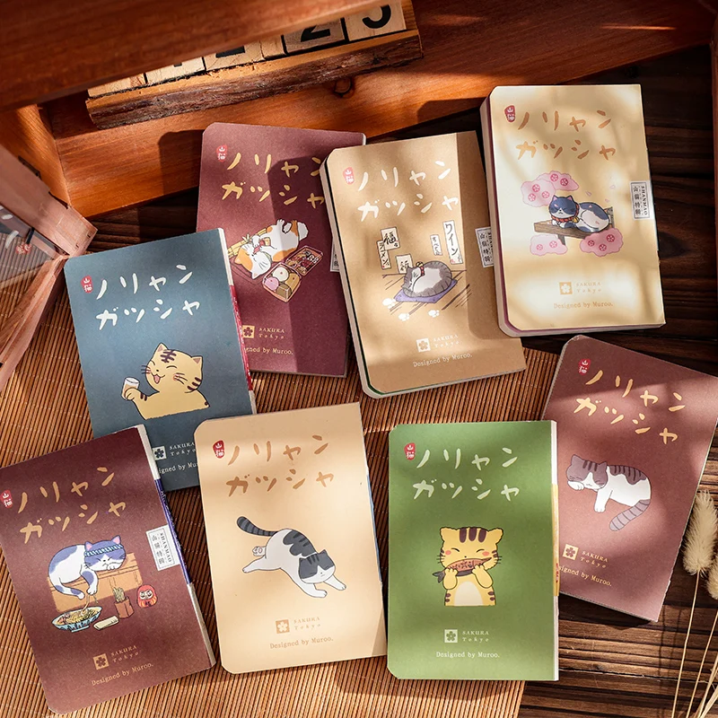 160-teiliges Taschennotizbuch, Nonohara Cat Mountain Society Series, Ancient Early Days Series, Cat Student Mini Memoir, Handbuch – Detail 12