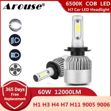 

2Pcs H7 Led Canbus H8 H9 H11 9005 9006 Led Headlight bulb HB3 HB4 Led Lights For Car 60W 12000LM 6500K Headlamp Fog lights S2