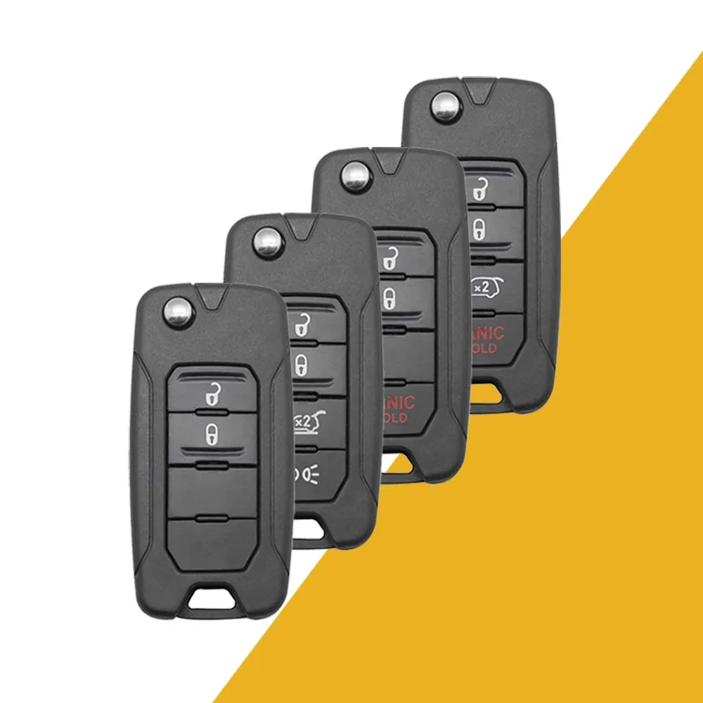 Car Key Shell Key Shell 2/3/4 Buttons Remote Flip Key Shell Remote Car Key Shell SIP22 Blade AKJPF For Jeep Renegade Compass Patriot Liberty