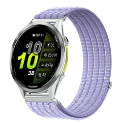 Versatile Braided Nylon Watch Strap (18/20/22mm) - 22mm Band Width (Purple)