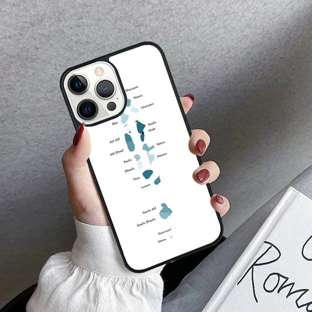 Maldives Map Design Phone Case Cover