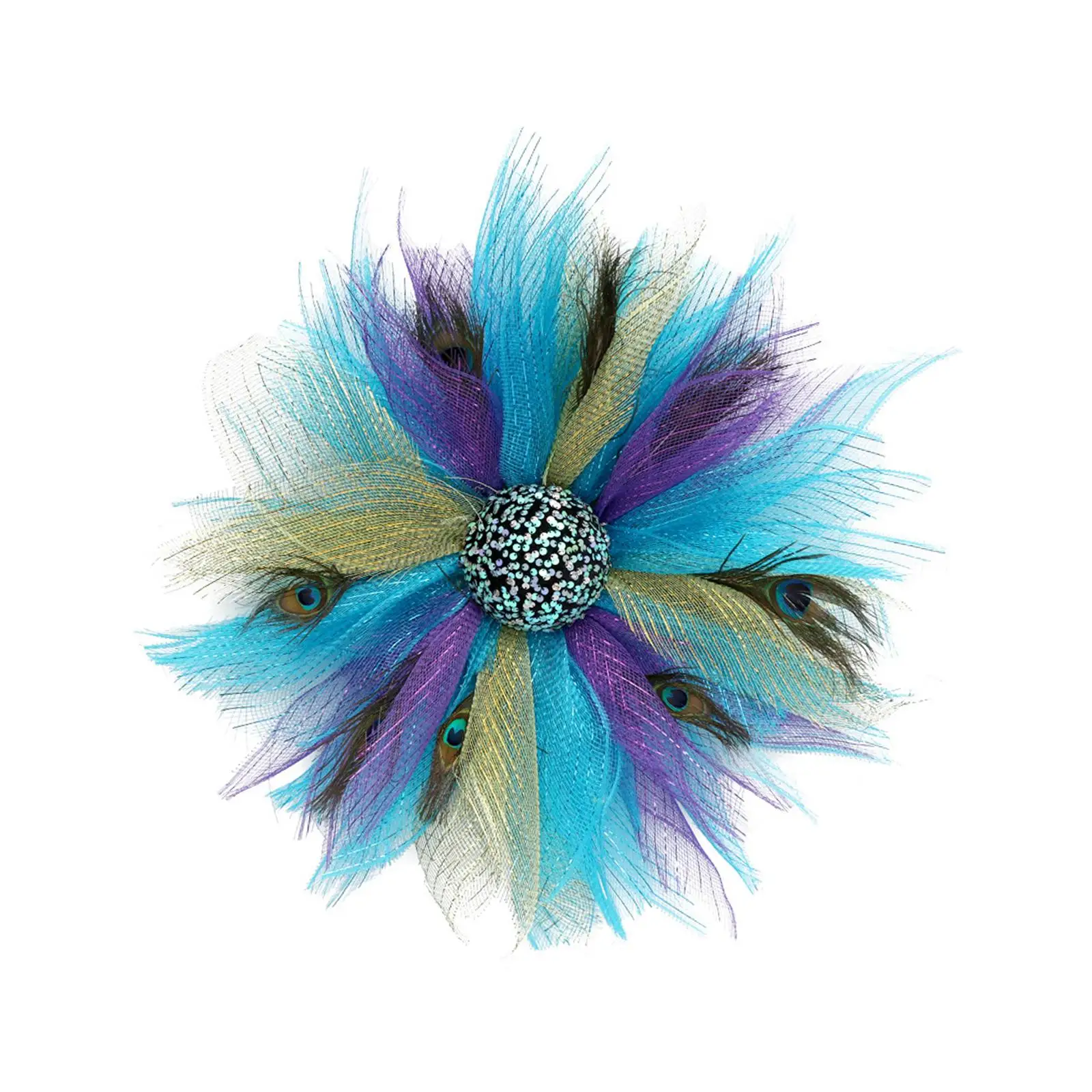 

Peacock Feather Wreath Decoration Wall Hanging Round Front Door Flower Wreath for Wedding Mantle Window Farmhouse Indoor Outdoor