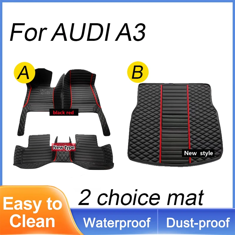 

For AUDI A3 Hatchback/Sportback 2013 2014 2015 2016 2017 2018 Car floor mats Custom foot Pads automobile carpet cover interior