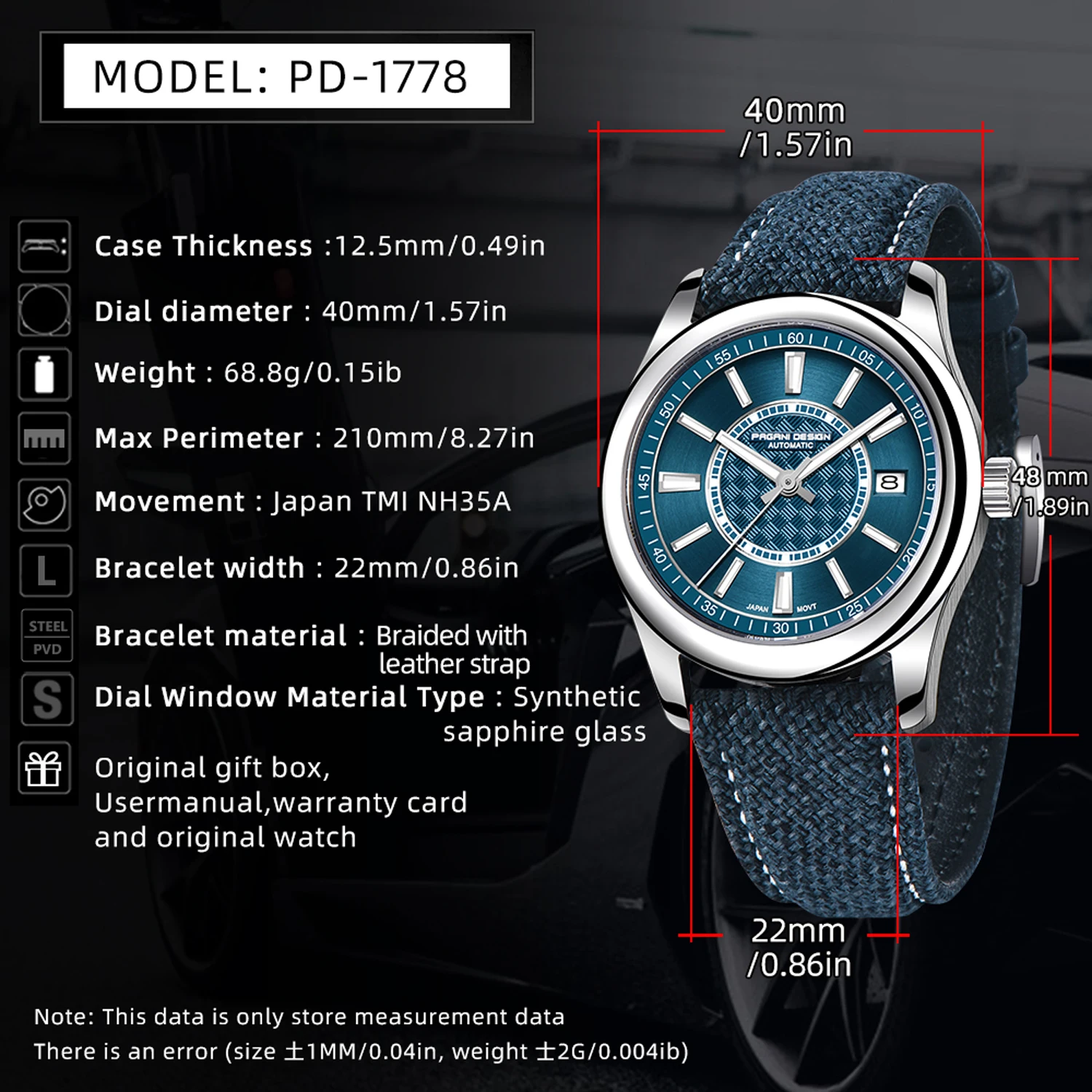 2023 New PAGANI DESIGN Men's Watches Top Brand Luxury Mechanical Automatic Watch For Men NH35A Waterproof Sports Sapphire Mirror