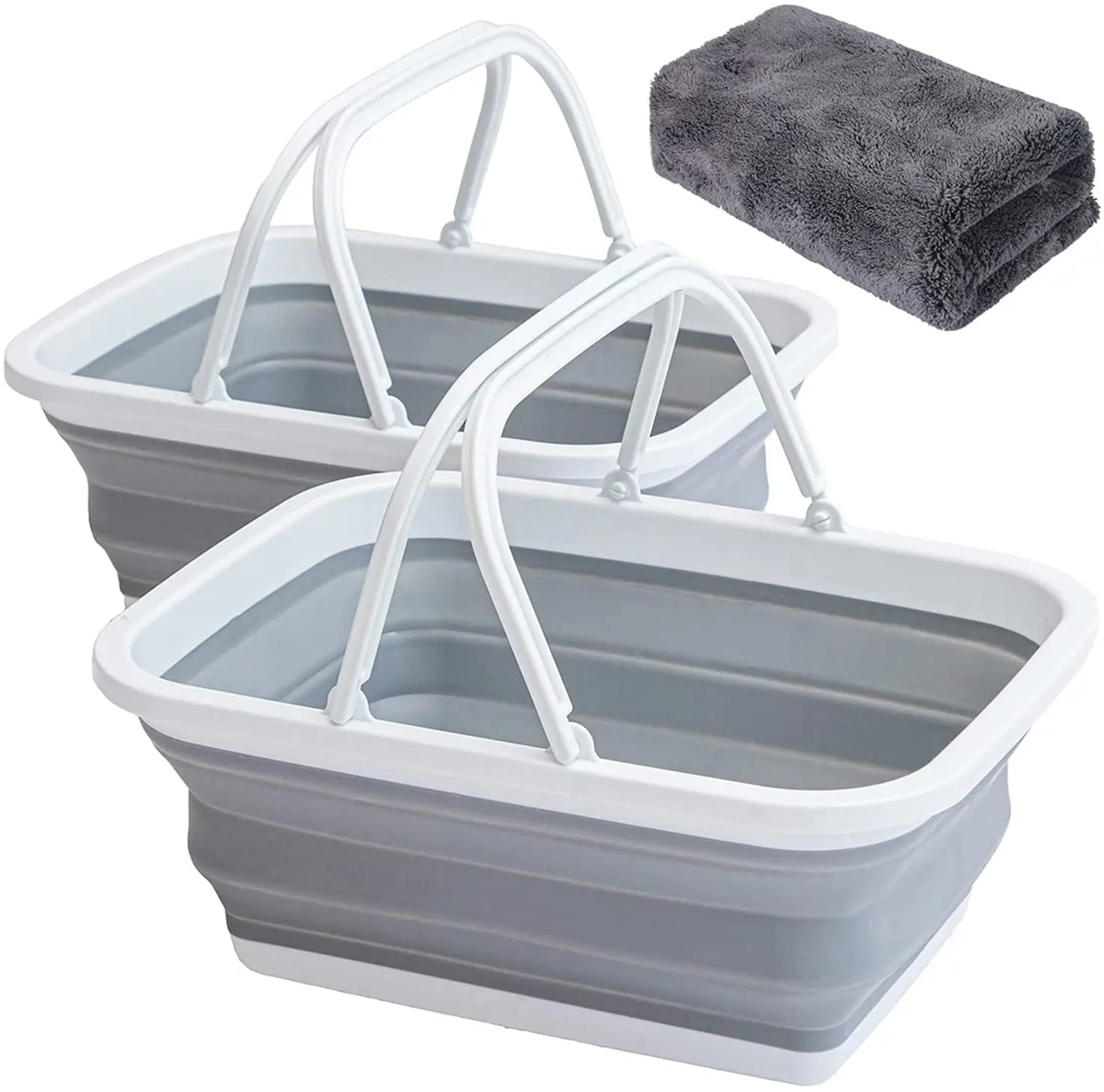 

Folding Plastic Shopping Basket Grocery Shopping Basket Snack Sundries Storage Basket Outdoor Picnic Ice Bucket Bathroom Clothes