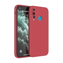 Luxury Ultrathin Liquid Silicone Phone Case with Lens Protection - Classic Design for Nova 4 (Wine Red)