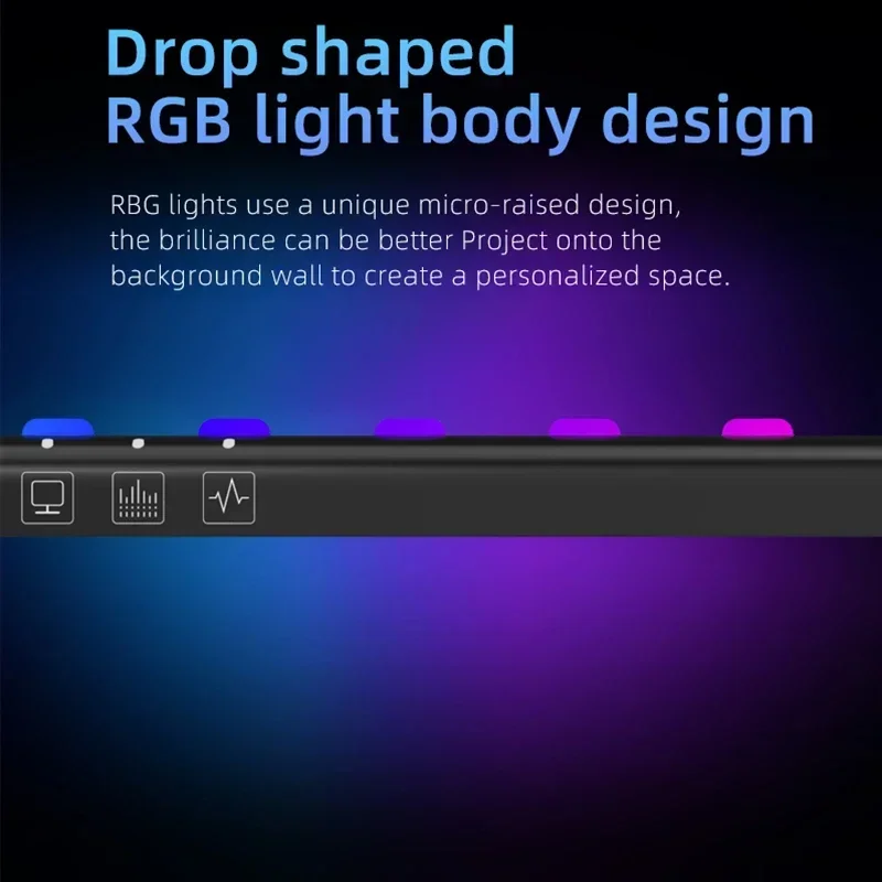 LED Monitor Light Bar Computer Screen Hanging Lamp RGB Atmosphere Pickup Light for Work Study Reading Gaming Dimming Lighting 4