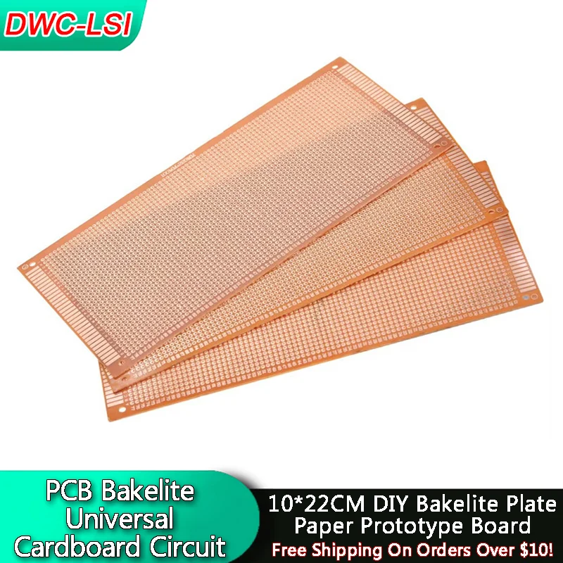 5/10PCS PCB Bakelite Universal Cardboard 10*22CM DIY Bakelite Plate Paper Prototype Board Single Sided Circuit Board