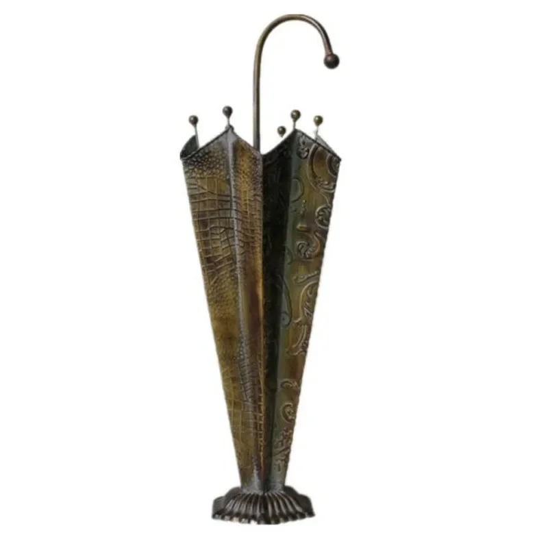 Creative Wrought Iron Rust-proof Stand Retro Craft Storage Bucket Holder Pool Umbrella Tray