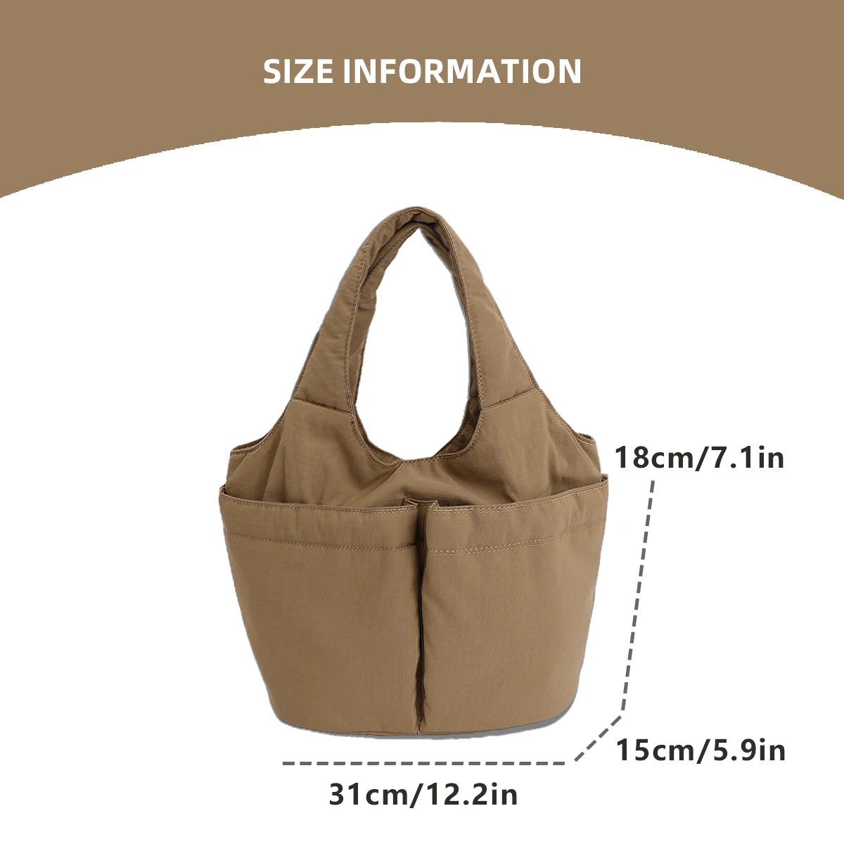 Einkaufstasche für Büroangestellte, wasserdicht und isoliert, Mittagessen-Pendeltasche, Gemüsekorb, Handtasche, kleine Tragetasche, Stofftasche, Tasche für Studentenklassen – Detail 2
