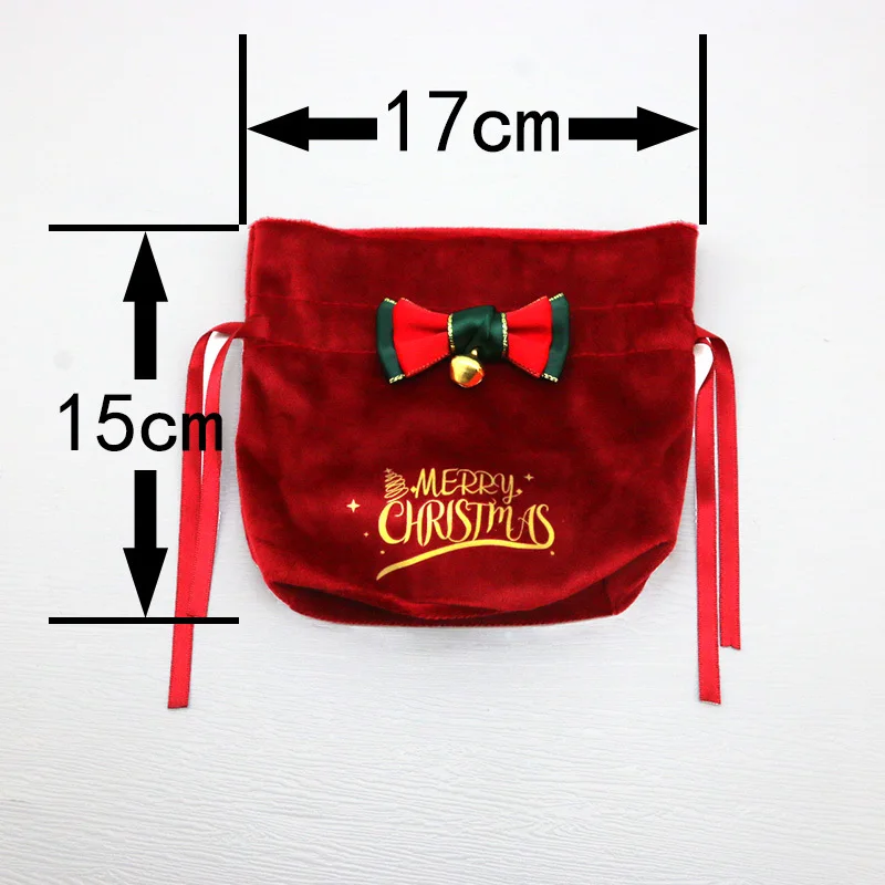 (1 pcs) 15x17cm Christmas Apple Bag Christmas fruit handbag Holiday Set Gift New Year Decoration Packaging Apple Cute Creativity
