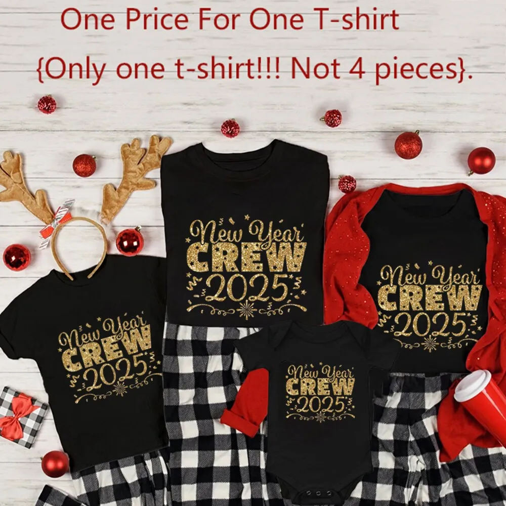 thumbnail image 1 of Equipo de Año Nuevo 2025 Conjuntos familiares a juego Camisa para papá, mamá, niños, mono de bebé, ropa familiar, camisas de celebración de fiesta de Año Nuevo, 1 of 5