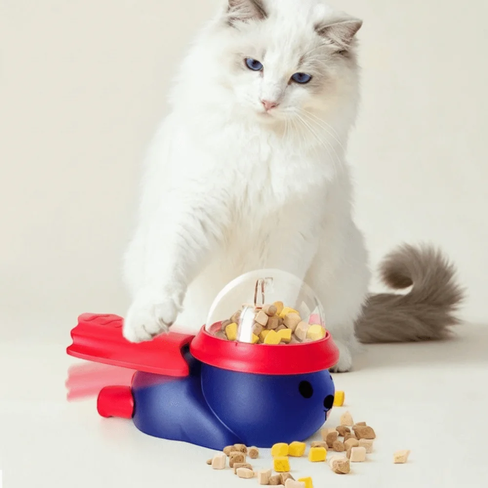 Creative Cartoon Dog Puzzle Feeder Plastic Press Dog Food Dispenser Colorful Rotating Pet Interactive Toy Dog Training