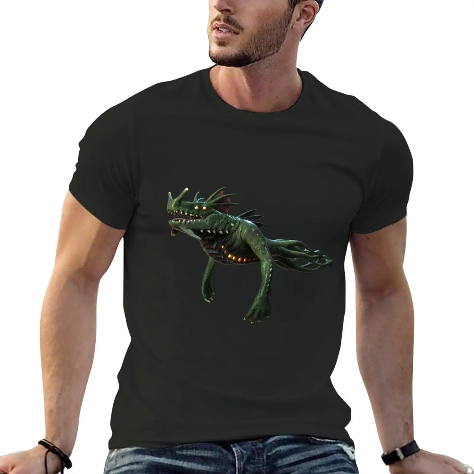 Subnautica Dragon Leviatano Subnautica T-Shirt Anime Asciugatura Rapida Nuova Edizione Abbigliamento Uomo