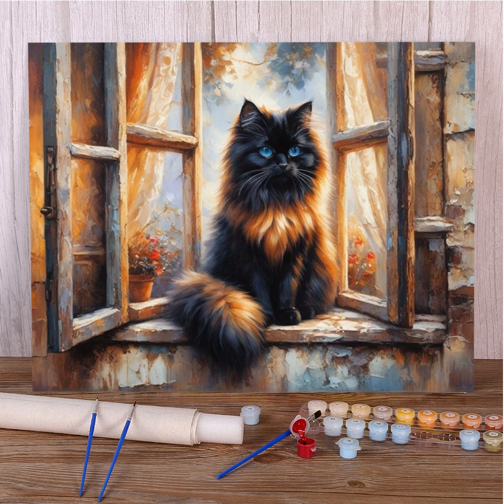 GJJHR Pintura Por Números Animales Kits Para Adultos Ninos,DIY Pintura Con Pinceles Y Pinturas Decoraciones,decoración De Navidad Regalos,Desnudo - 40x50cm(Sin Marco