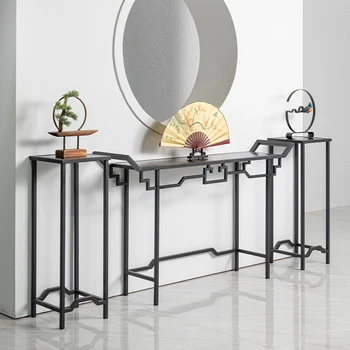 Tavolo consolle estetico cinese Gambe in ferro Design Soggiorno Tavolo consolle d'ingresso Consolle eclettica cool Meuble Mobili per la casa