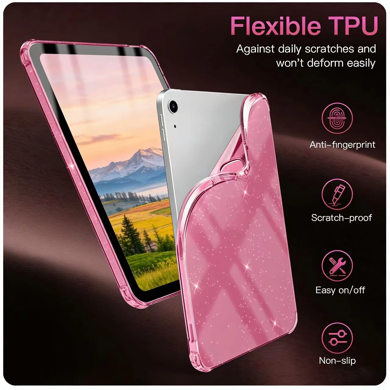 Sparkling Shockproof Soft Silicone Tablet Case