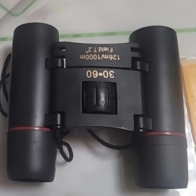 30x60 미니 접이식 포켓 쌍안경, 컴팩트 HD FMC 다중 코팅 렌즈, 휴대용 방수 쌍안경 (여행, 콘서트, 스포츠용)