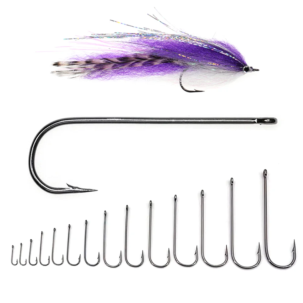 100 hameçons Aberdeen longue tige #16-3/0 - Pour sabiki rigs et pêche en eau douce ou salée