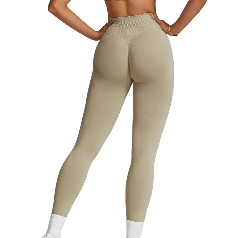HBC Women Seamless Yoga Leggings High Waist Scrunch Butt Tights Compression Pant GYM Workout Pants Sports Fitness Leggings 3