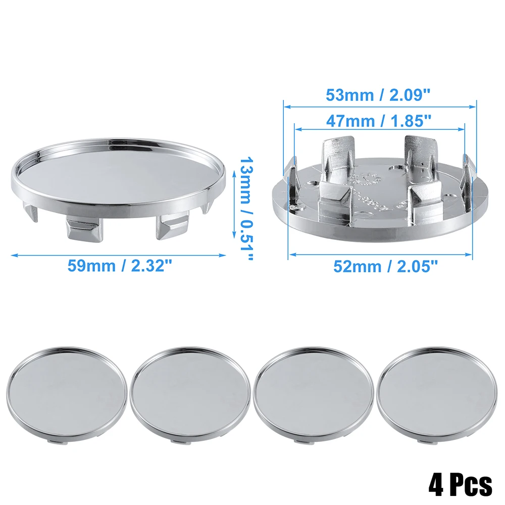 X Autohaux 4 Stück Außendurchmesser 75 mm 70 mm 68 mm 65 mm 58 mm 55 mm 64 mm 59 mm 53 mm Kfz-Radnabenkappen Universal-Reifennabenkappenabdeckung – Detail 28