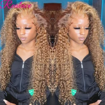 Highlight Wig Human Hair Deep Wave Frontal Wig Hd Lace Wig 13x6 Human Hair 13x4 Water Wave Wigs Curly Lace Front Human Hair Wig 1