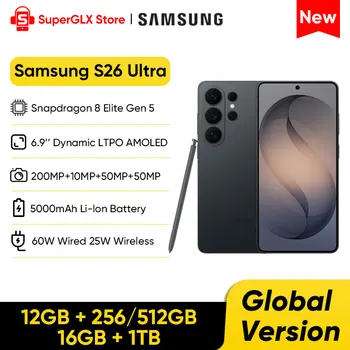 2026 New Samsung Galaxy S26 Ultra 5G Smartphone Snapdragon 8 Elite Gen 5 6.9" 120Hz LTPO AMOLED Privacy Display 200MP Camera 1