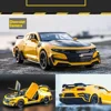 Scale 1/32 Camaro Toys Model Car Alloy Metal Diecast With 4 Door Opened Sound Light Pull Back Vehicle for Boy Gift Collection 6