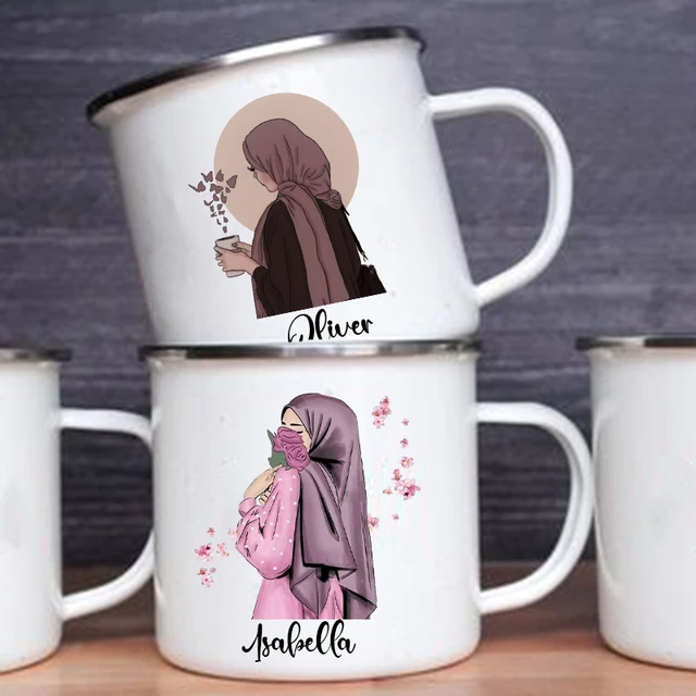 Tasse à café personnalisée Hijine-Girl, tasse à thé personnalisée