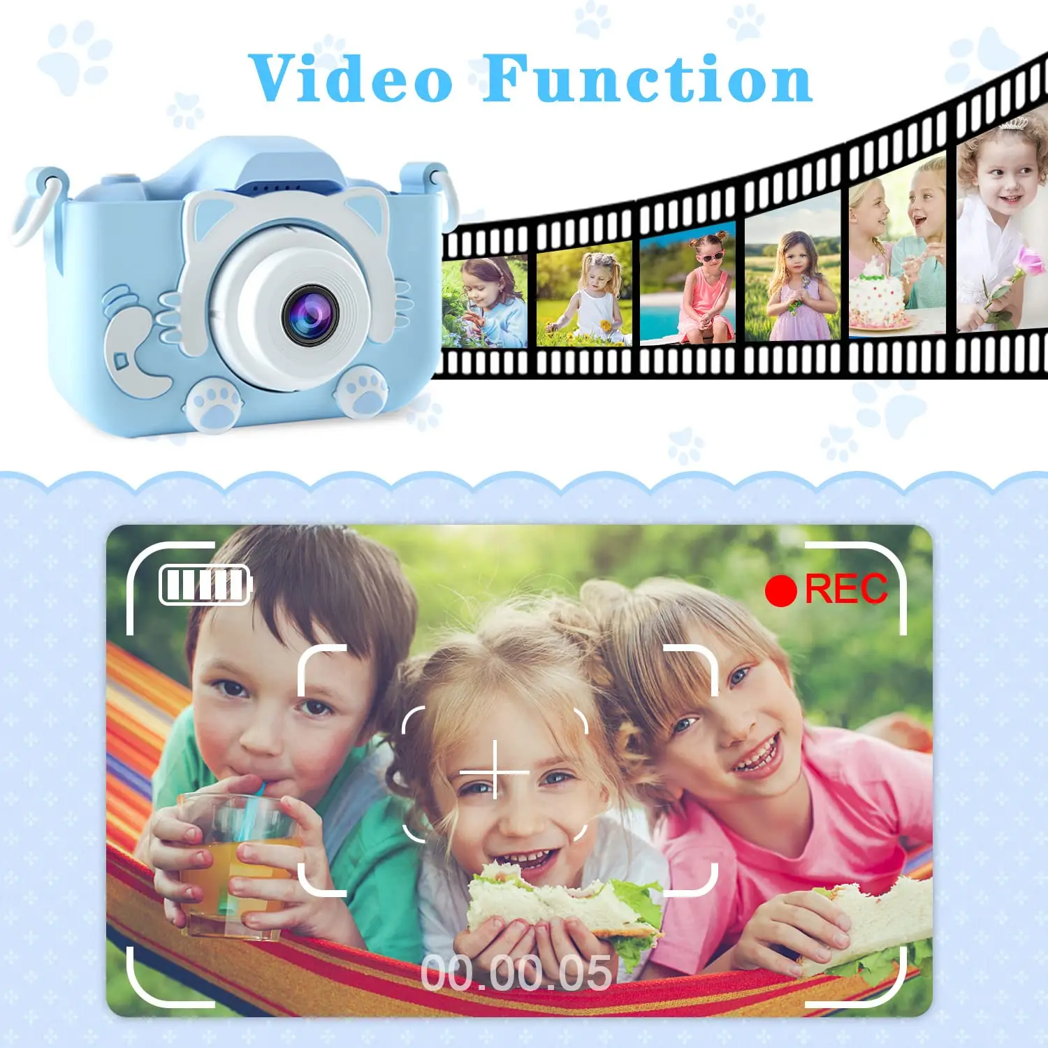 Dropship Kids Selfie Camera; Kids Camera Toys For 3-12 Year Old Boys/Girls;  Kids Digital Camera With Video; Christmas Birthday Festival Gifts For Kids  ; 32GB SD Card to Sell Online at a
