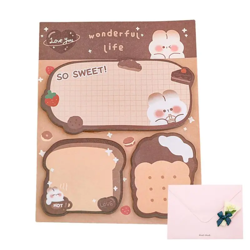 

Cute Sticky Notes Decorative Cartoon Animal-Shaped Sticky Note Pads Notepad Page Markers Flags Colorful Tab Supplies For