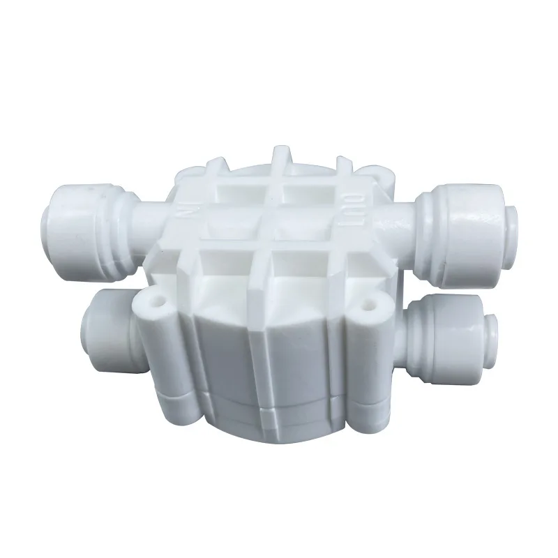 4-Way Auto Shut-Off Valve for Water Purifier Systems with Quick Connect Fitting