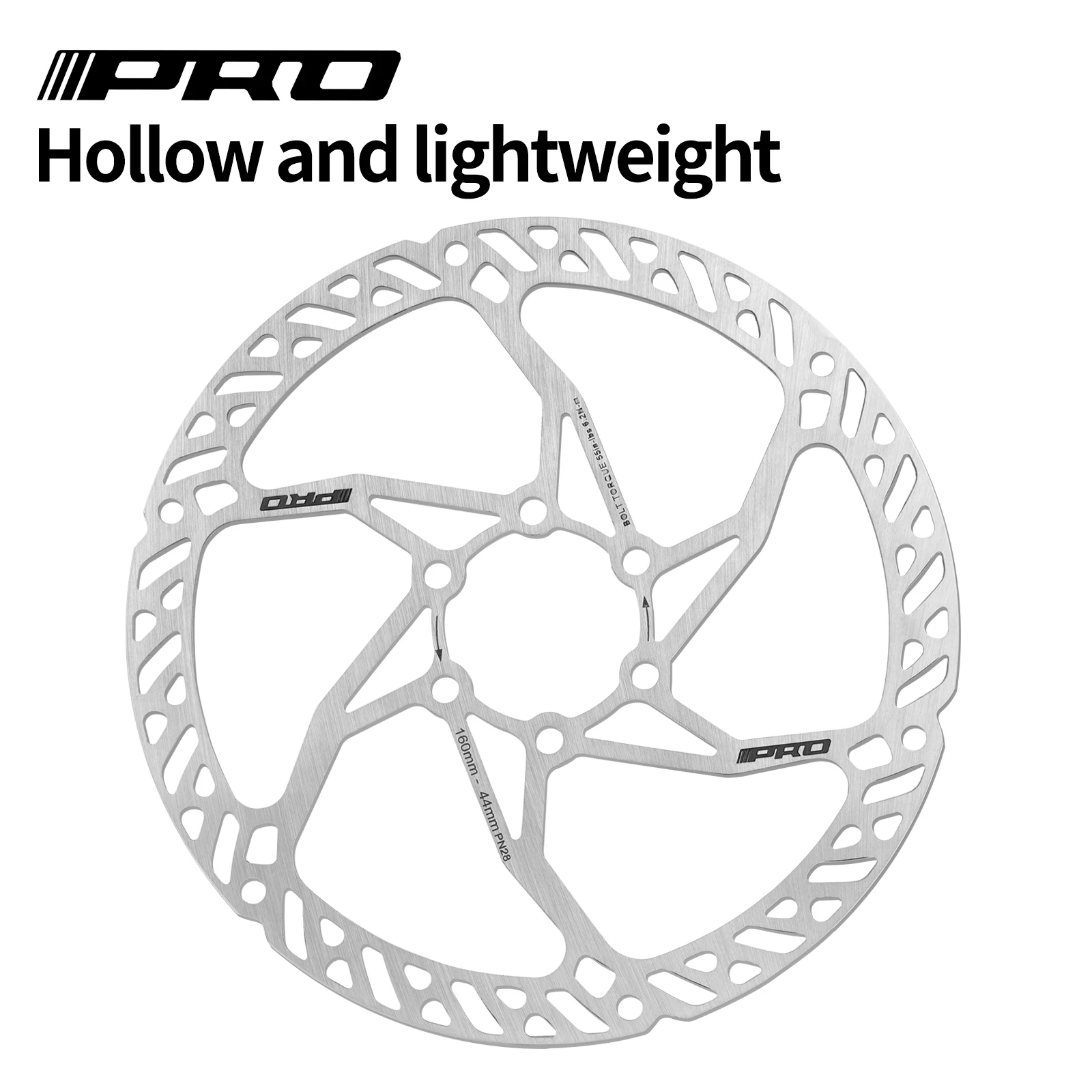 IIIPRO Ultra-Light Bicycle Disc Brake Rotor 140/160mm Cnc Hollow High-Strength Steel Mtb Road Bike 6 Bolt Disc Brake Rotors