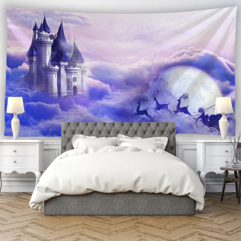 

Romantic Heart Rose Print Tapestry Bohemian Apartment Decoration Tapestrie Wall Stickers Decoration Wall Fabric Tapestries
